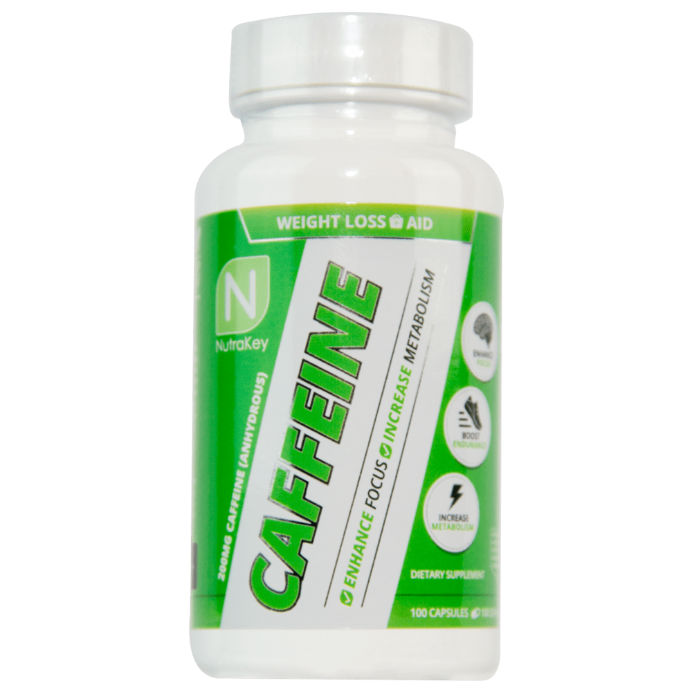 Caffeine Nutrakey 100 Capsules ASN USA